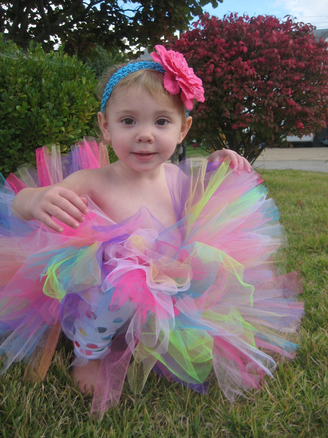 15% off Easter spring Tutu Super Fluffy  Rainbow skirt  6m 12m 18m 24m  2t 3t you choose colors Birthday princess dress up photos