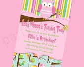 Set of 20 Owl Birthday Party Invitations Custom Il_170x135
