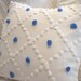BLUE and WHitE ViNTaGe CHeNiLLe CoTTaGe SHaBBy CHiC PiLLoW
