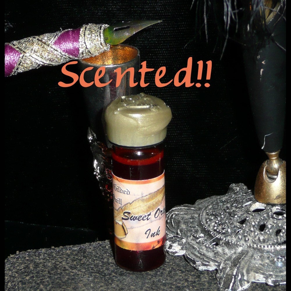 SCENTED Sweet Orange MAGIC INK for Writing and Dip Quills