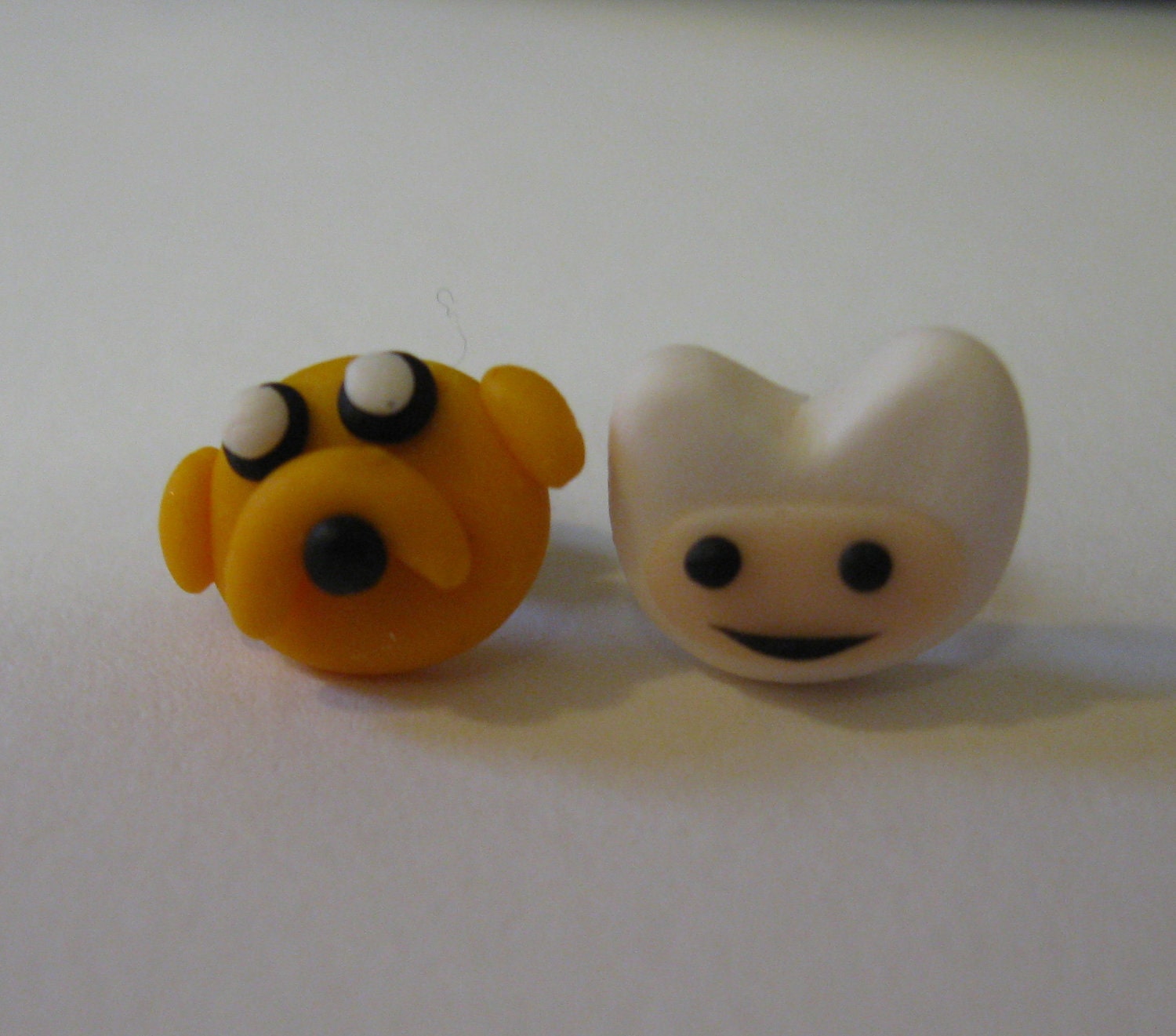 Adventure Time Earrings, Stud, Finn and Jake, Nickel Free