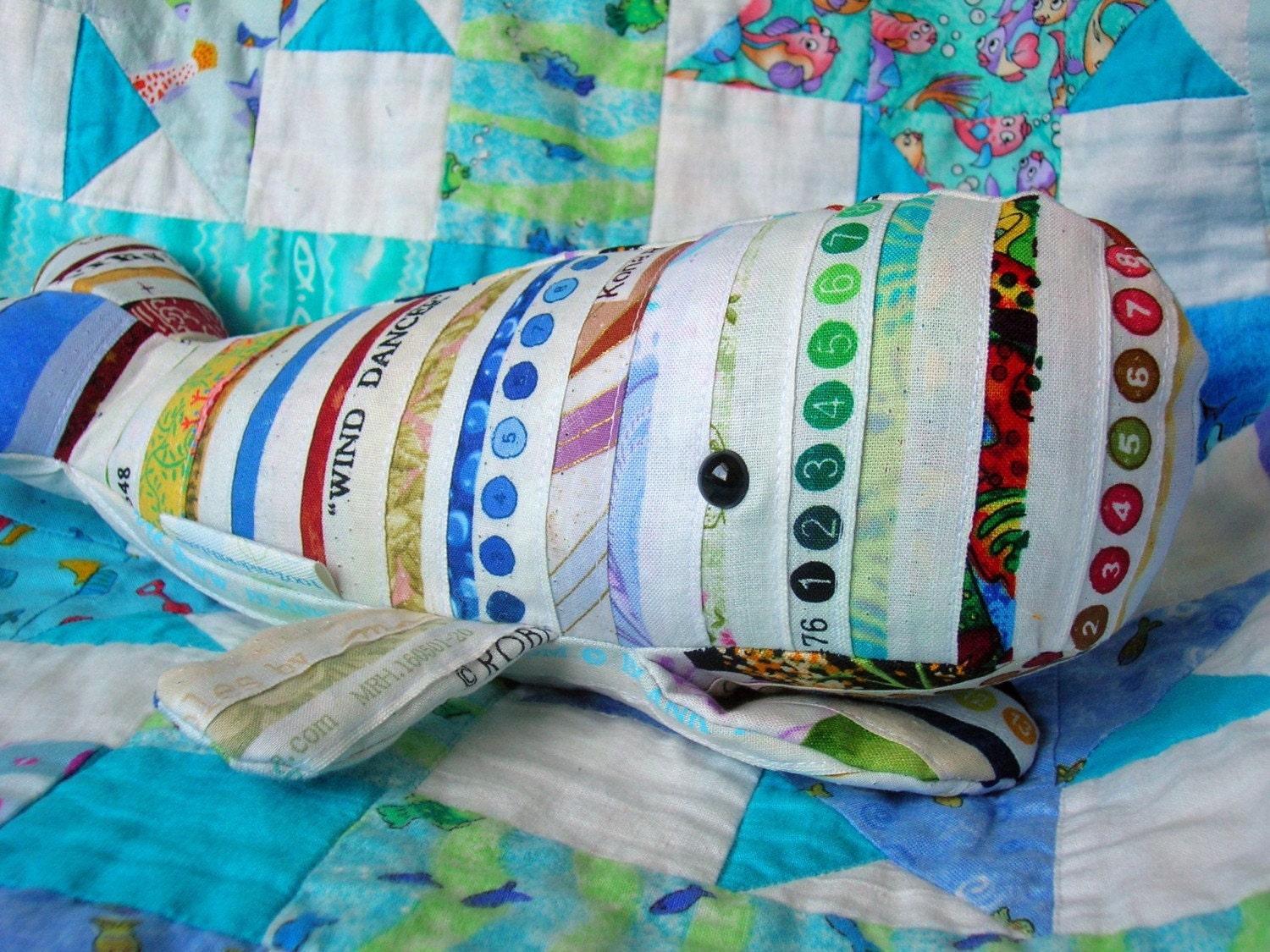 Selvage Fun - Little Bubble the Whale - CUSTOM ORDER LISTING