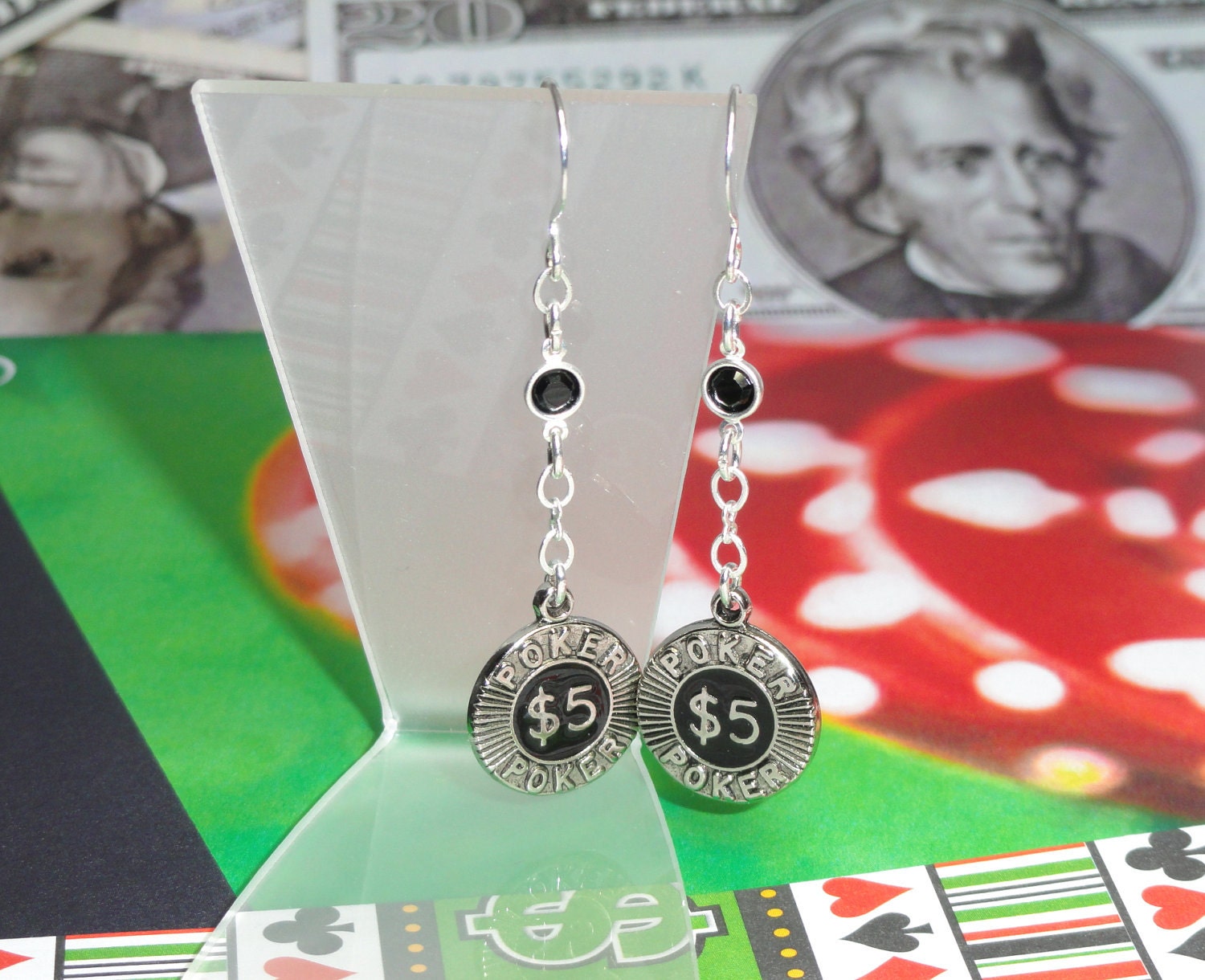 Poker Chip Earrings