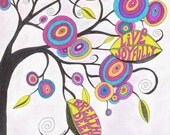 Move, Live, Breathe Art Note Cards, Yoga, Affirmation
