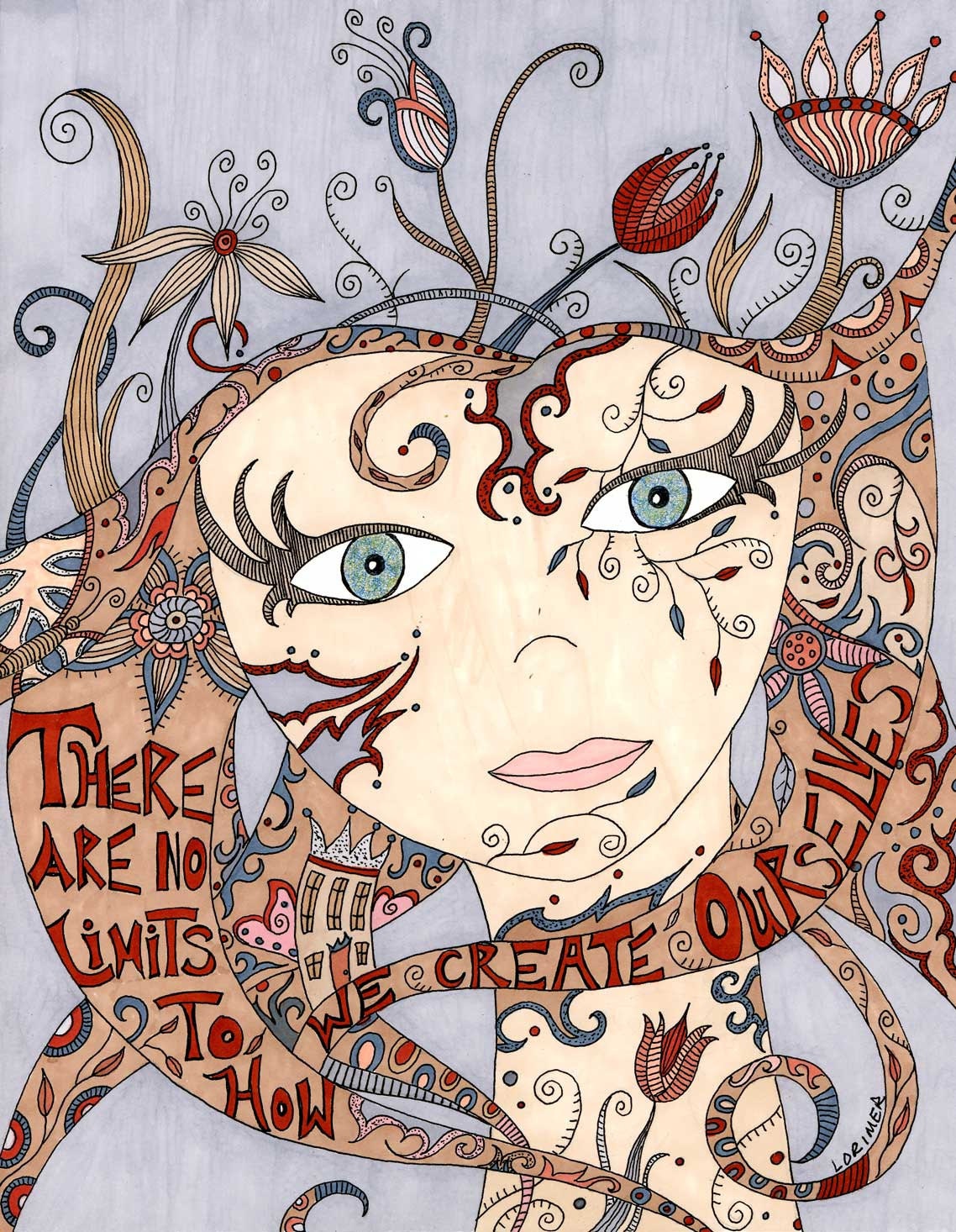 No Limits Art Note Card, Positive, Affirmation