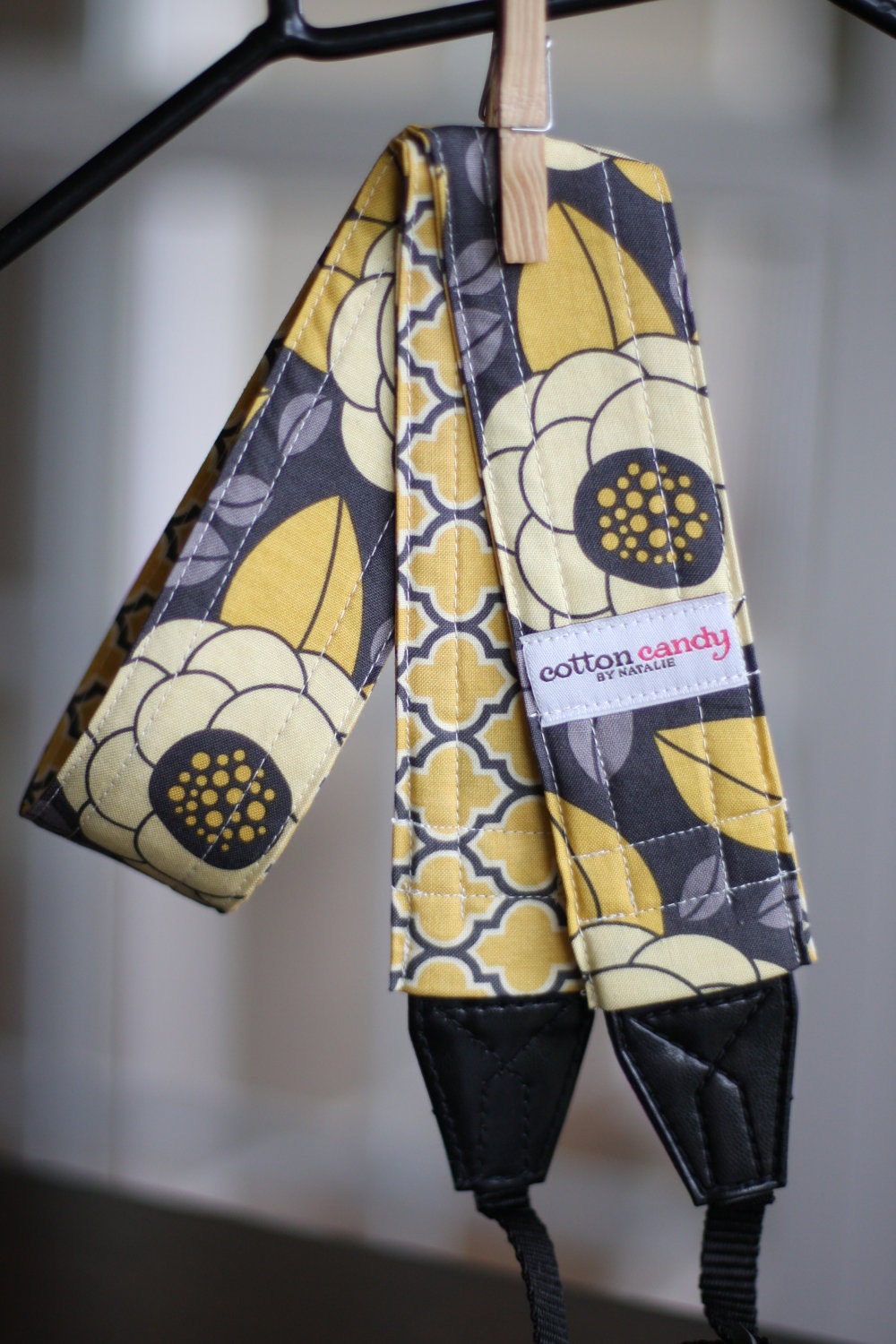 Yellow Bloom Reversible Camera Strap