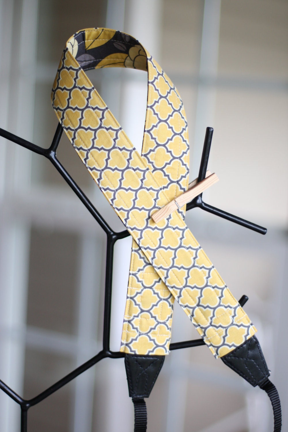 Yellow Bloom Reversible Camera Strap
