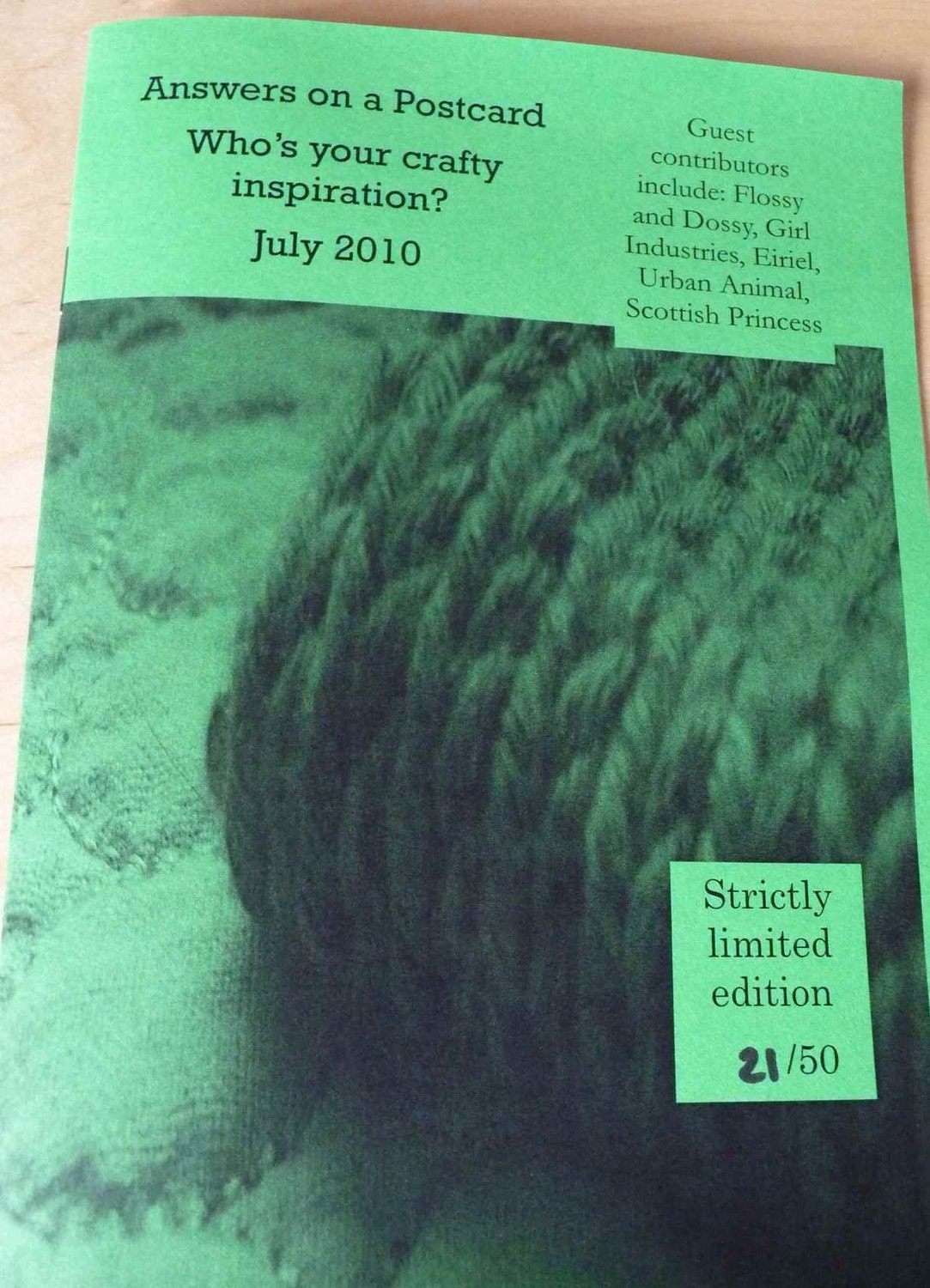 HALF PRICE SALE Your crafty inspiration - issue 7 of Answers on a Postcard zine