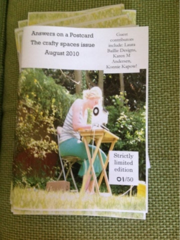 HALF PRICE SALE Crafty Spaces - Issue 8 of Answers on a Postcard zine