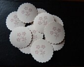 Circle sticker envelope seals - delicate blossom flower pink cream pastel colours