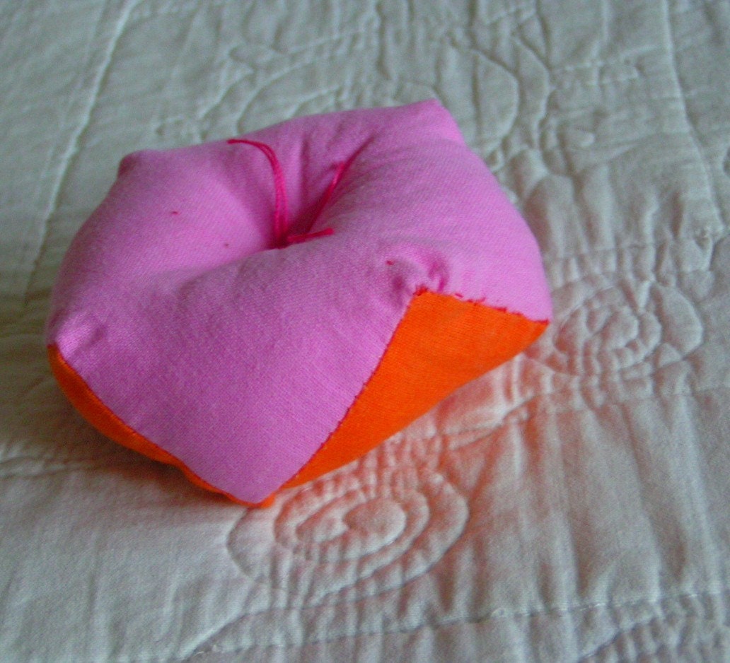 Bright Modern Pincushion in an Origami Gift Box
