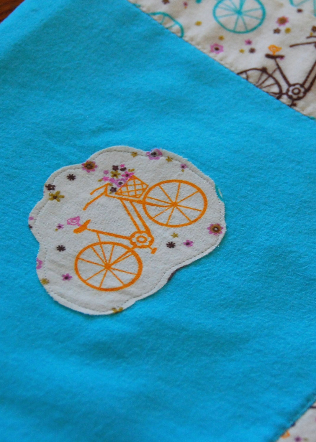 Baby Quilt - Riding Through Flowers