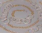 Long Silver And Gold Necklace - The Best Of Everyday Lariat - Handmade Sterling Silver and Gold Filled Jewelry