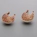 Rose Gold Lace Earrings - Small Basket Earrings - Handmade 18K Rose Gold Plated Jewelry