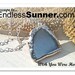 Water View - Rare Cornflower Blue Sea Glass Stained Glass Pendant Necklace
