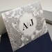 Midnight Silver Blue Bellevue Thank You Card - Sample - Monogram Note Card