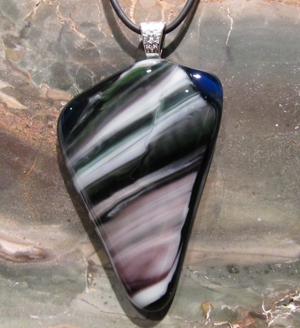 Fused Glass Pendant: Good Life