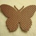 12 Piece Set of Very Lovely Brown/Red Embossed Paper Butterfly Scrapbook Embellishments