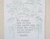 Letterpress poster: growing tomatoes