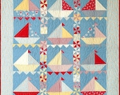 Sailing Sailing Quilt Pattern - Cute Little Boy's Quilt - PDF Format