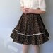 Vintage Calico Circle Skirt with Lace