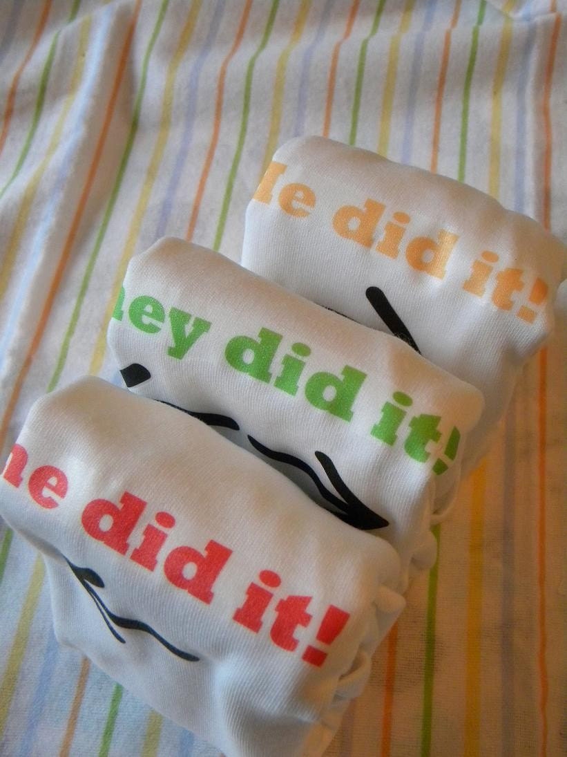 Who Did It Triplet or Twin Onesies Sold Individually
