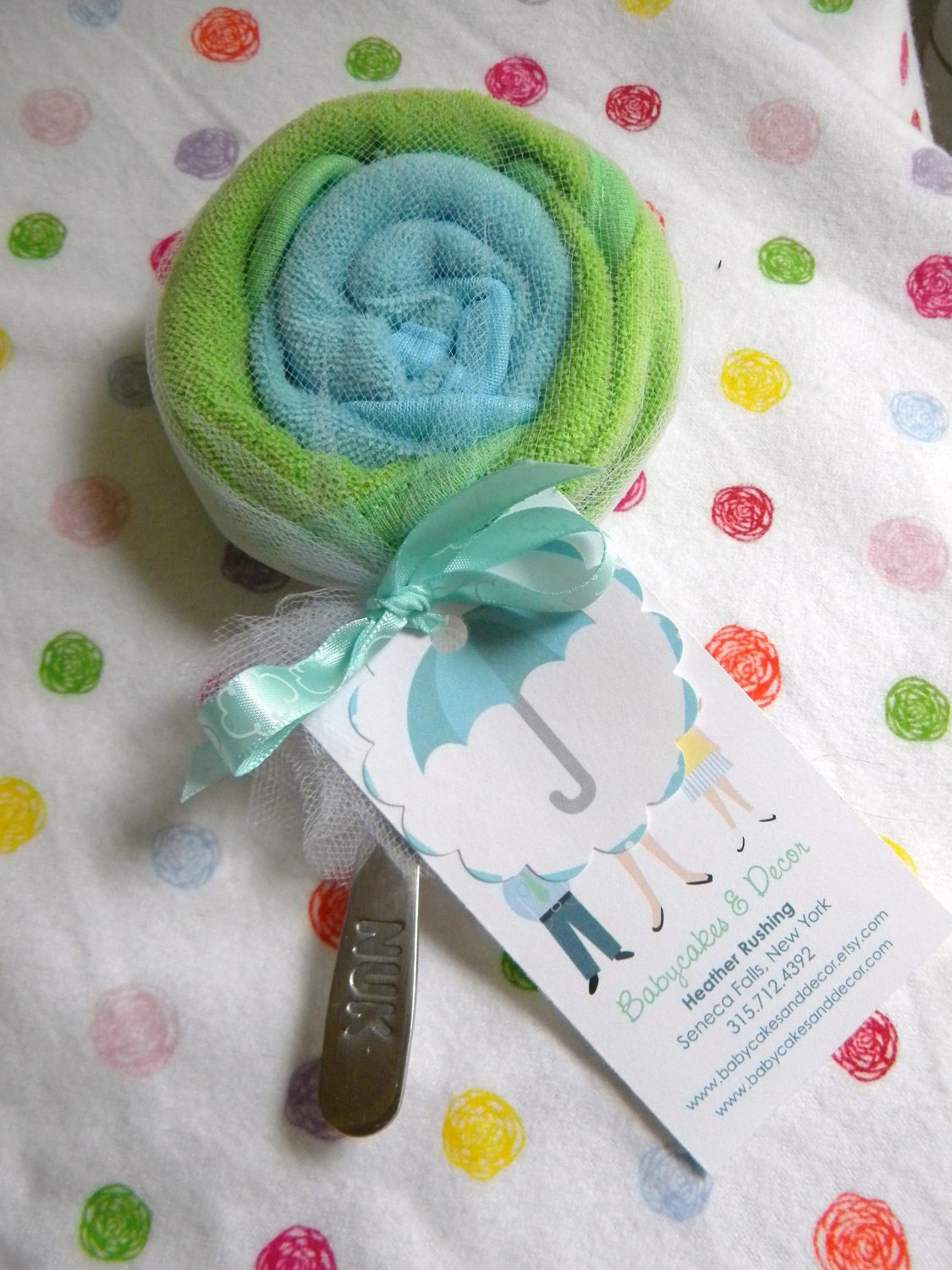 Wash Cloth Spoon Lollipop