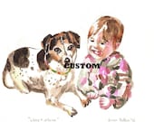 CUSTOM Original Illustration, 2 Friends