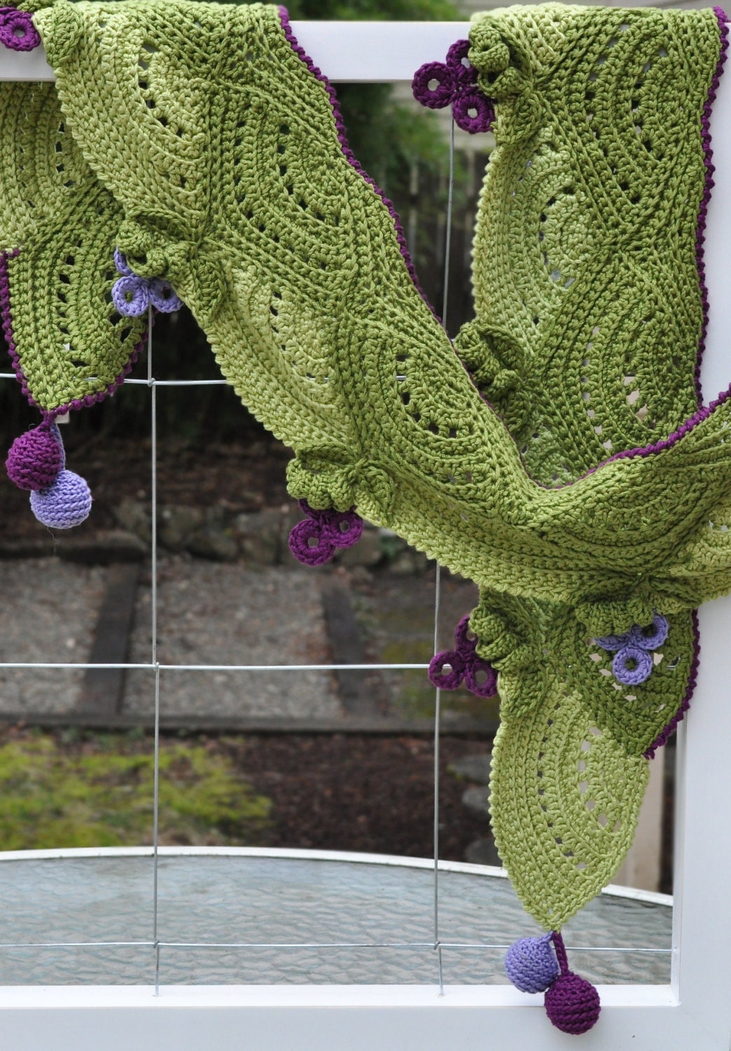 Fruity Fun. Grape Scarf Crochet Pattern/eBook/PDF