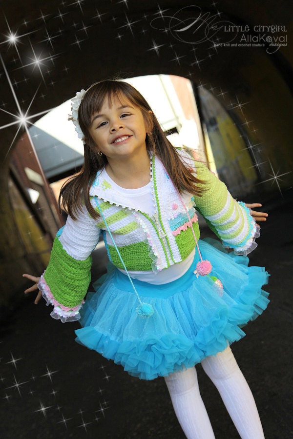 Elf Princess Crocheted Jacket Pattern/Ebook PDF Sizes Kids 2-12 years
