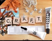 Learn how to make Scrabble Tile pendants... The Sun And Moon DIY Scrabble Tile Pendant Kit - All Supplies Included