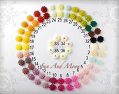 100pcs Flower Cabochons - 22mm Chrysanthemums Cabochon Flat Back Resin Mums Resin Flowers Cabs