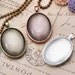 10 Large Oval Pendant Trays - 30x40mm Oval Pendant Blanks - Bezel Cabochon Settings - 3040T
