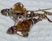 Champagne Bubbles...Lampwork Earrings by Stoutdg2