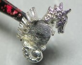 Vintage Seahorse Pins Silver Plated 23x11mm (2)