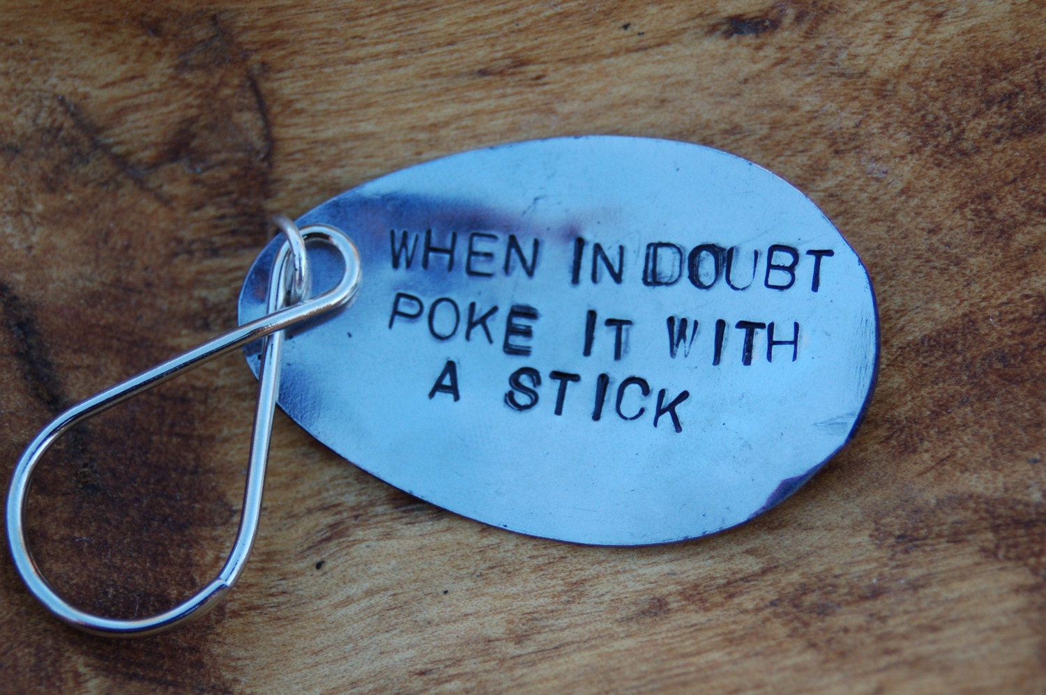 when in doubt poke it with a stick key ring