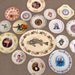 Vintage Prehistoric altered vintage plate Dinosaurs Natural History Idyllic Countryside 40s Syracuse China