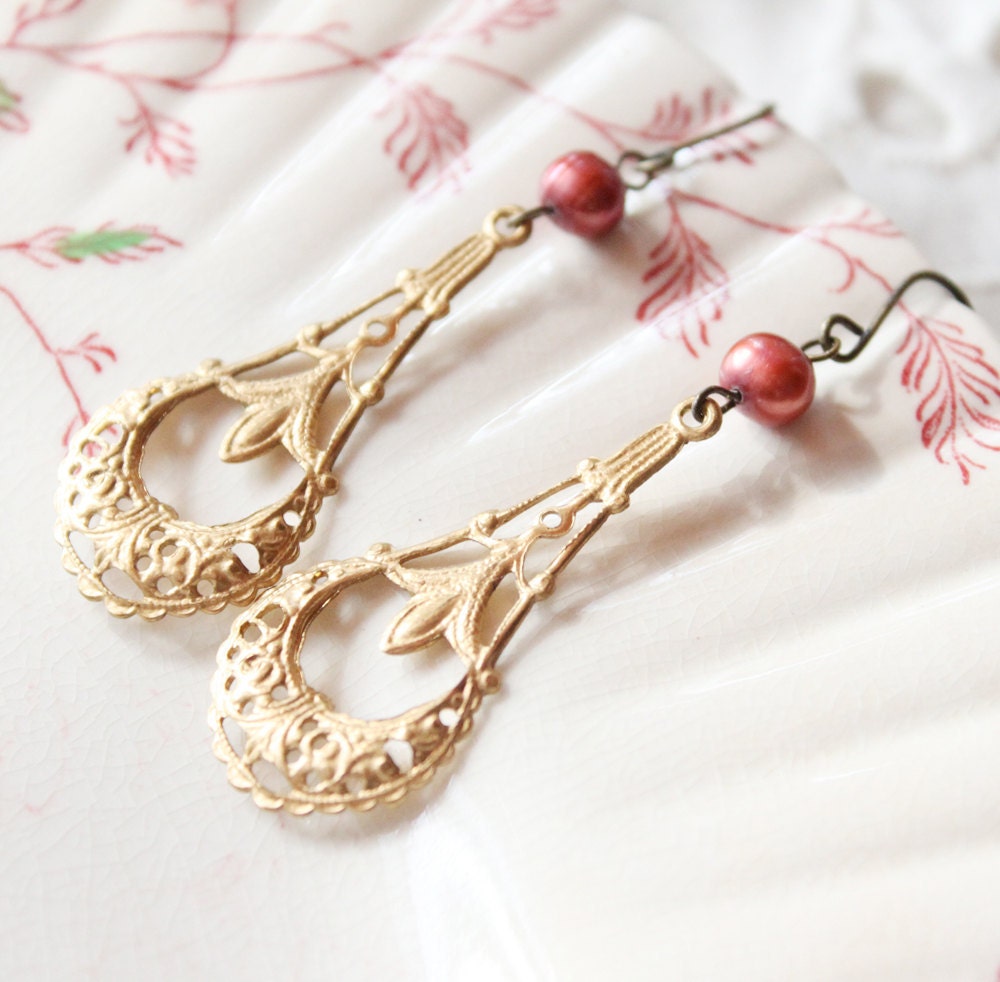 Brass Earrings... "Georgina"
