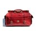 Italian leather candy apple red weekend travel bag