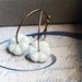 White Flower Wheels Earrings