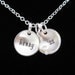 Personalized Name Necklace - Hand Stamped Jewelry - Sterling Silver Charms - Domed Discs - Mommy or Mother's
