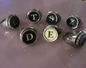 Typewriter Key on Vintage Ring
