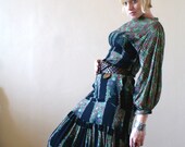 Floral Print 70's Boho Maxi Dress