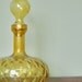 Large amber glass jar with lid - decanter - glamorous
