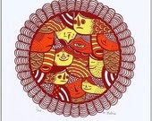 Limited edition screenprint In The Round by Ryan Bubnis