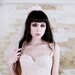 Midsummers Night Dream - Romantic Antique Blush  Lace Wedding Gown Pearls