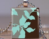 Scrabble Pendant - EMERALD GARDEN 3