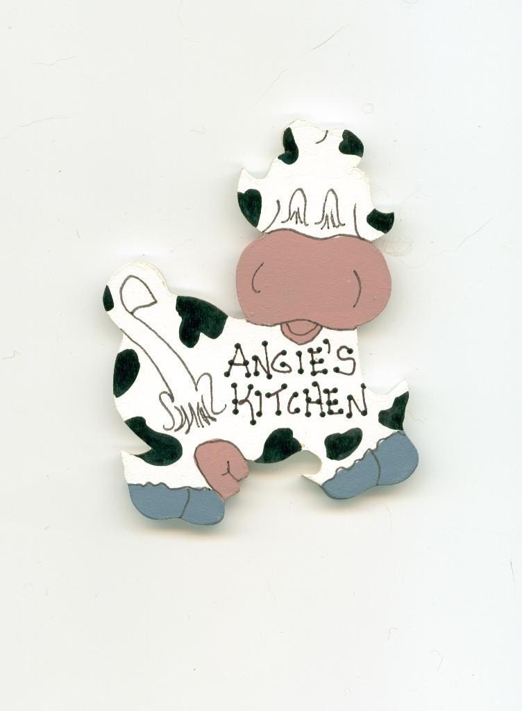 Country Cow Refrigerator Magnet - Personalized FREE - Handpainted