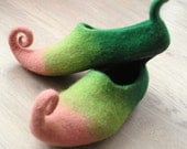 Fairy shoes/ felted home slippers, women sizes MADE TO ORDER