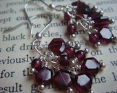 Garnet Cluster Earrings